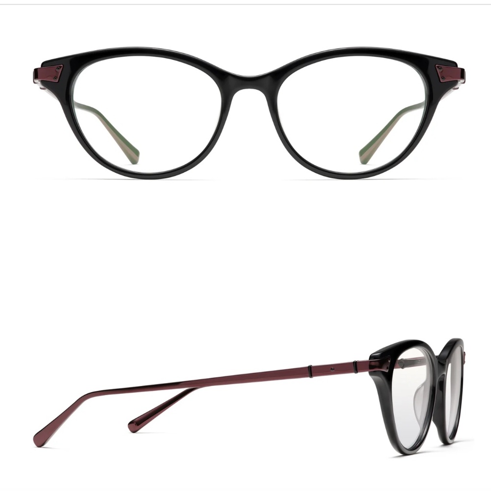Robert Marc 2012 Acetate/Titanium Cat-Eye Glasses, Onyx 433, 49MM, NWT, $595